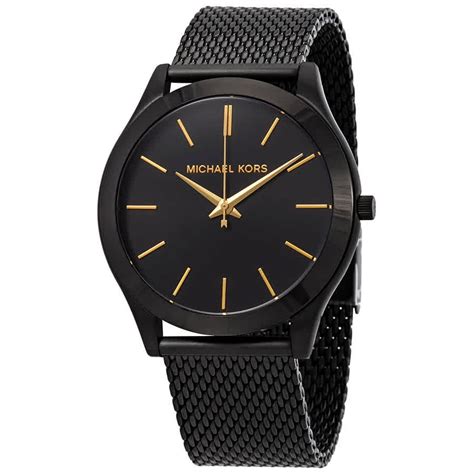 michael kors slim runway black watch|Michael Kors matte black watch.